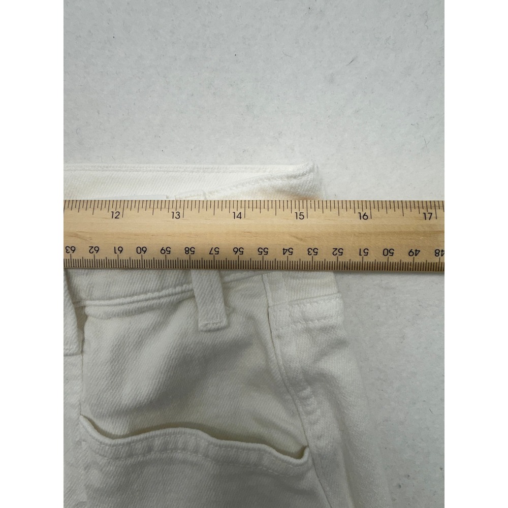 AYR The Beat High Rise Tapered Wide Leg Jeans White Denim 29 Made in USA - Picture 8 of 10